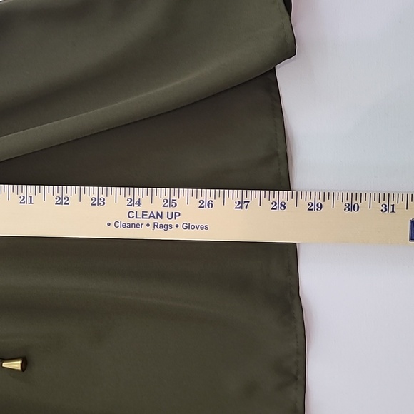 NEW GLORY Women's Green Peasant Blouse Lace Up Front with Bell Sleeves -Size 2X - Picture 11 of 12